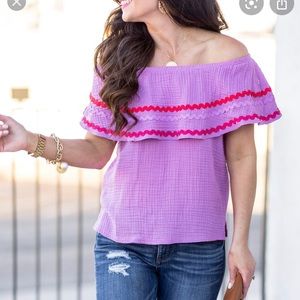 Gibson Santa Fe Off The Shoulder Blouse